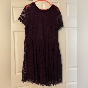 Torrid Plum Lace Dress size 18